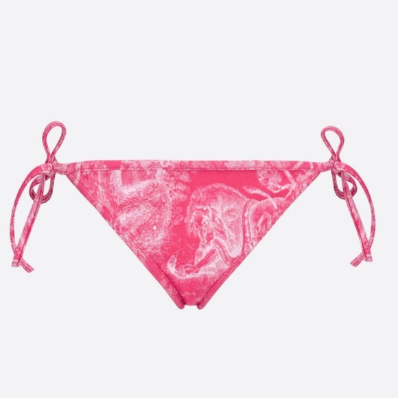 RARE DIORIVIERA BIKINI 
Bright Pink with Toile de Jouy Sauvage Motif BRAND NEW - Picture 3 of 13